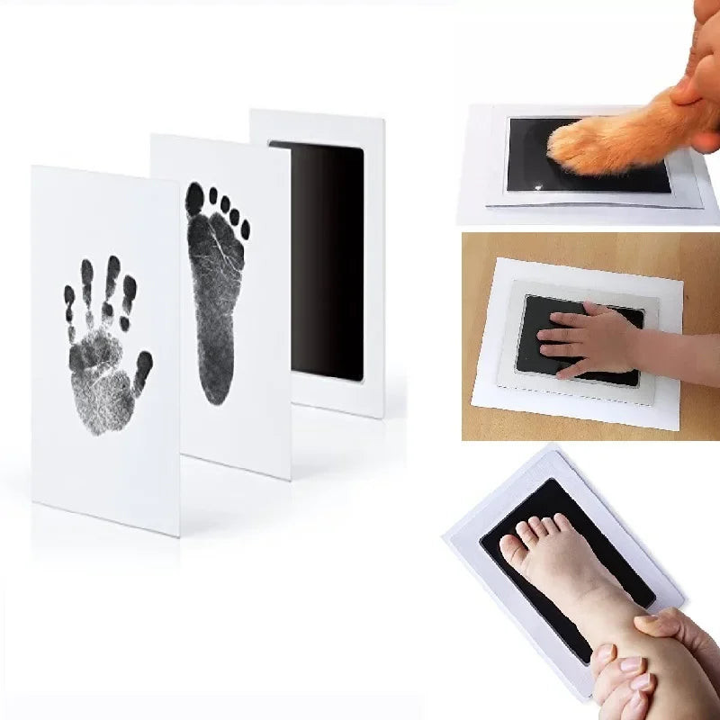 2/4pc Baby Handprint Footprints Ink Pads Safe Non-toxic No-Touch Skin Inkless Inkpad Kits Pet Cat Dog Paw Prints Souvenirs Gifts