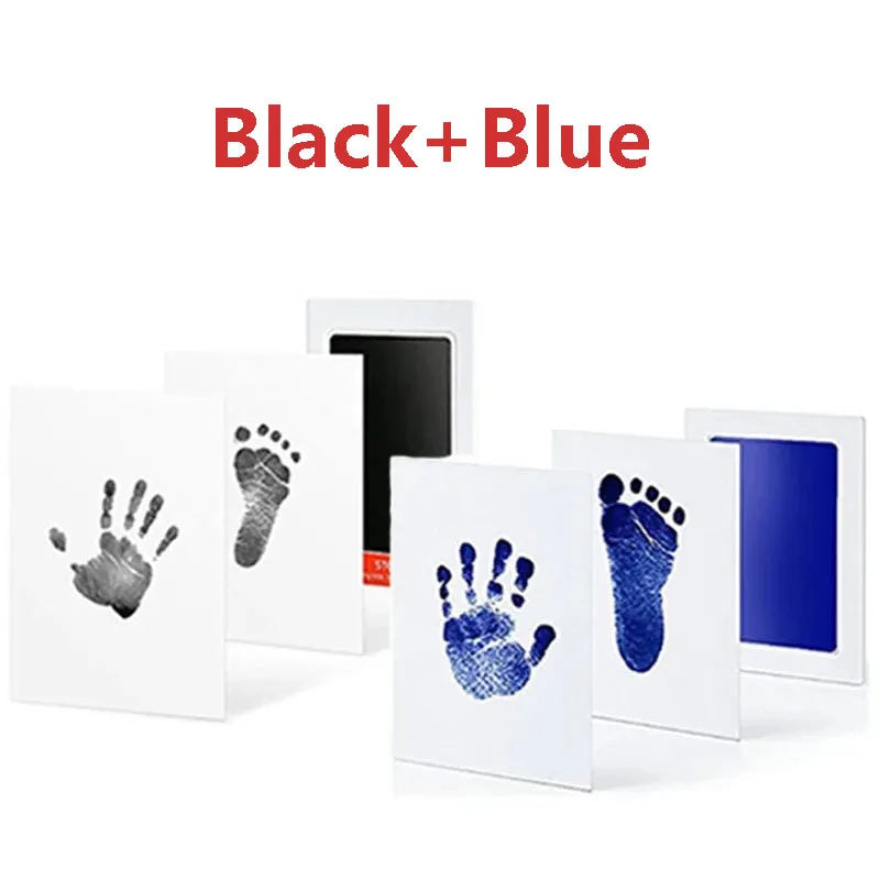 2/4pc Baby Handprint Footprints Ink Pads Safe Non-toxic No-Touch Skin Inkless Inkpad Kits Pet Cat Dog Paw Prints Souvenirs Gifts