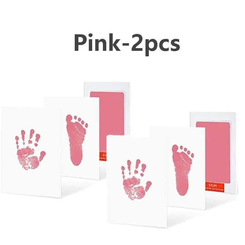 2/4pc Baby Handprint Footprints Ink Pads Safe Non-toxic No-Touch Skin Inkless Inkpad Kits Pet Cat Dog Paw Prints Souvenirs Gifts